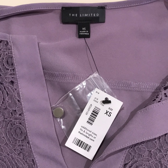 NWT The Limited Blouse w/ Lace Detail - Sz XS - Picture 6 of 8